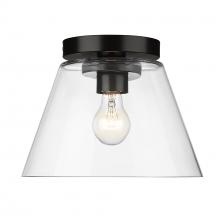  3189-FM11 BLK-CLR - Penn Flush Mount in Matte Black with Clear Glass Shade